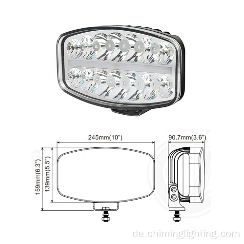 Oval 10 &quot;12-24 V 50W ECE R112, ECE R7, ECE R10 EMARK, IP 67 LED-Antriebslicht+Position Light Offroad Lastwagen Fahrleuchten